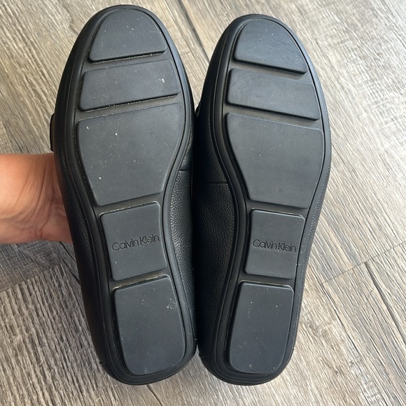 Calvin Klein Black Leather Loafers, Excellent Condition Women’s Sz 7.5 - Picture 6 of 6